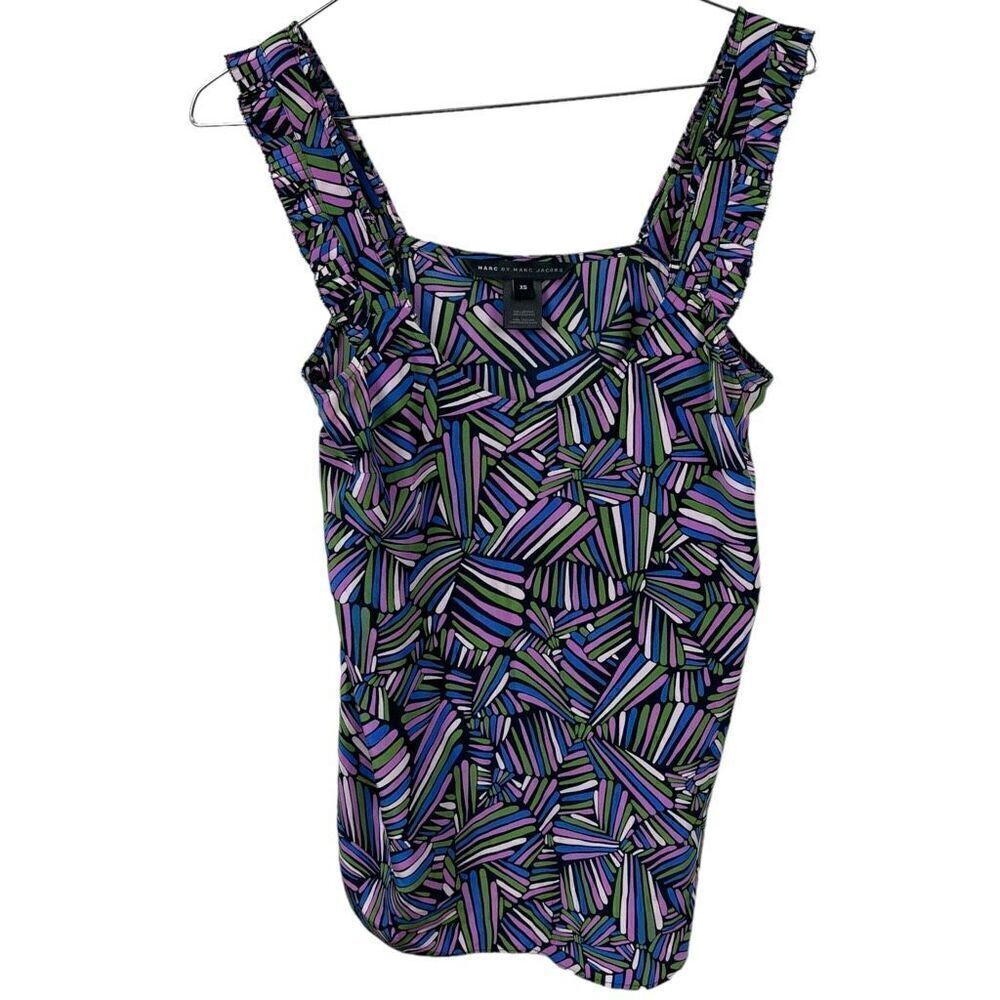 Marc By Marc Jacob’s Pink Blue Ruffle Tank